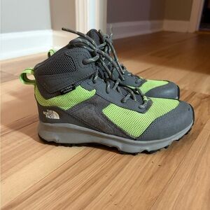 The North Face Kids' Lime and Gray Boots size 4Y